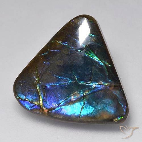 15.09ct 天然 彩色 菊石, 花式切割, 不透明