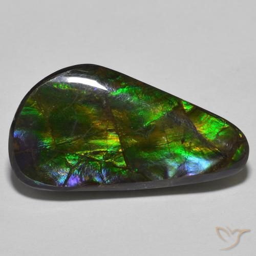 15.09ct 天然 彩色 菊石, 花式切割, 不透明