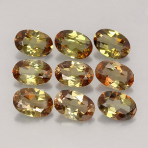 天然多色红柱石，椭圆形切割，5.9×4.1毫米，VS