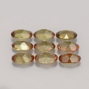 天然多色红柱石，椭圆形切割，5.9×4.1毫米，VS