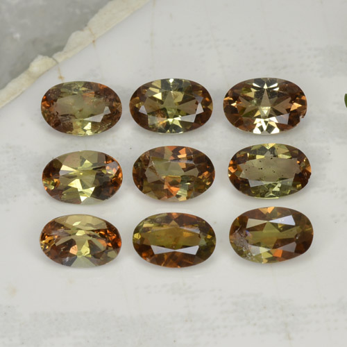 3.64天然多色红柱石，椭圆形切割，6×4毫米，VS-SI