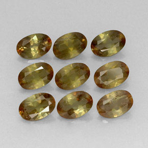 3.80天然多色红柱石，椭圆形切割，6×4.1毫米，VS-SI