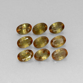 3.80天然多色红柱石，椭圆形切割，6×4.1毫米，VS-SI