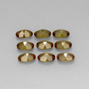 3.80天然多色红柱石，椭圆形切割，6×4.1毫米，VS-SI
