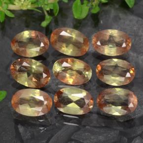 3.67天然多色红柱石，椭圆形切割，6×4.1毫米，VS-SI