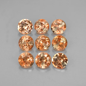 克拉天然红柱石，圆形切割，VS