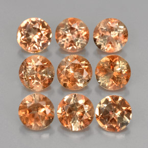 克拉天然红柱石，圆形切割，VS