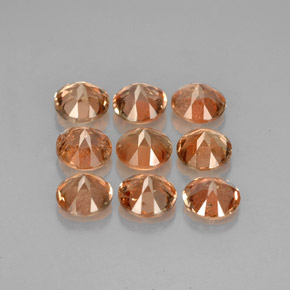 克拉天然红柱石，圆形切割，VS