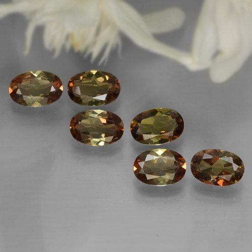 2.42天然多色红柱石，椭圆形切割，5.8×4.1毫米，VVS-VS