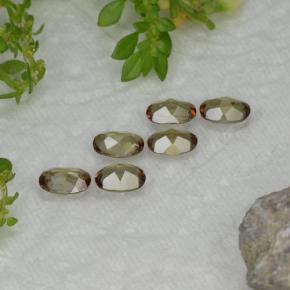 2.54天然多色红柱石，椭圆形切割，6×4毫米，VVS-VS