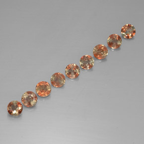 克拉天然红柱石，圆形切割，VS