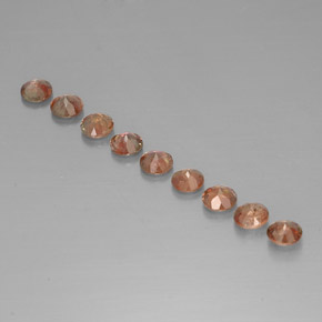 克拉天然红柱石，圆形切割，VS