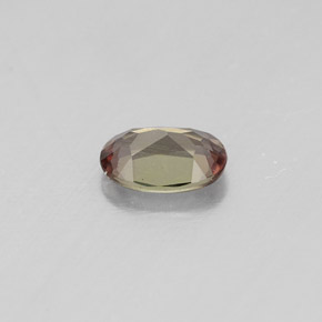 0.40克拉天然多色红柱石，椭圆形切割，5.8×3.9毫米，VVS-VS