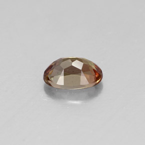 0.48克拉天然多色红柱石，椭圆形切割，5.9×4.1毫米，VVS-VS