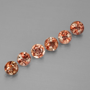 1.26克拉天然红柱石，圆形切割，VS