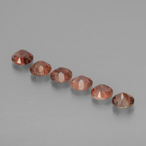 1.26克拉天然红柱石，圆形切割，VS