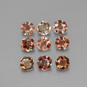 1.43克拉天然红柱石，圆形切割，VS