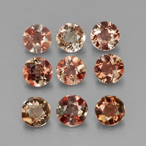 1.43克拉天然红柱石，圆形切割，VS