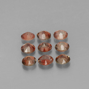 1.43克拉天然红柱石，圆形切割，VS