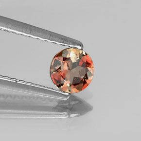 0.32克拉天然红柱石，圆形切割，VS