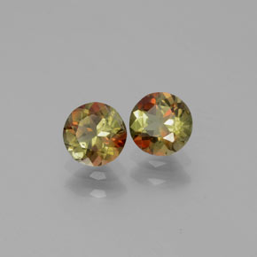 克拉天然红柱石，圆形切割，VS