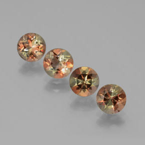 克拉天然红柱石，圆形切割，VS