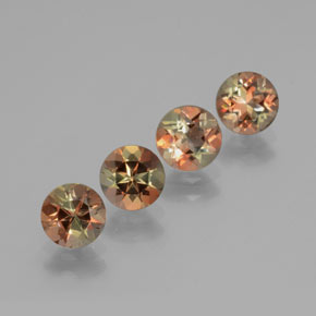 克拉天然红柱石，圆形切割，VS