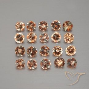 3.46克拉天然红柱石，圆形的，VS