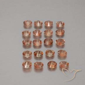 3.18克拉天然红柱石，圆形的，VS