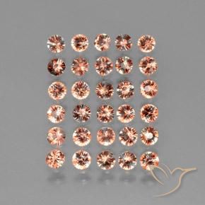 3.52克拉天然红柱石，圆形切割，VS