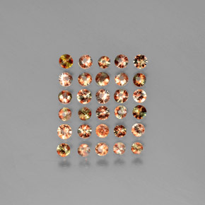 克拉天然红柱石，圆形切割，VS