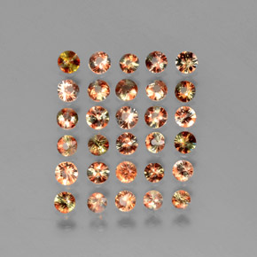 克拉天然红柱石，圆形切割，VS