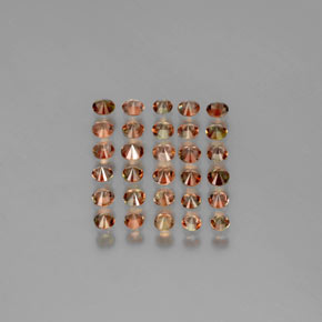 克拉天然红柱石，圆形切割，VS