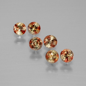 克拉天然红柱石，圆形切割，VS