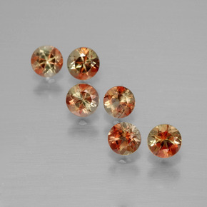 克拉天然红柱石，圆形切割，VS