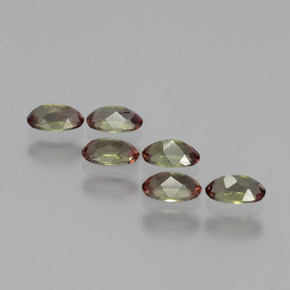 1.54天然多色红柱石，椭圆形切割，5×3.1毫米，VS