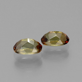 天然多色红柱石，椭圆形切割，6.1×4.1毫米，VVS-VS