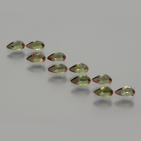 克拉天然红柱石，梨形，VS