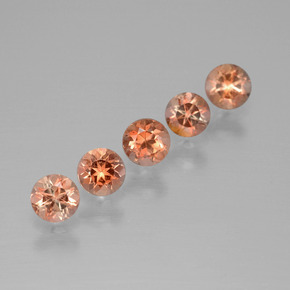 1.55克拉天然红柱石，圆形切割，VS