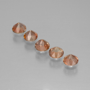 1.55克拉天然红柱石，圆形切割，VS