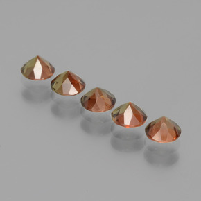 1.37克拉天然红柱石，圆形切割，VS