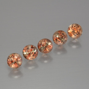 1.58克拉天然红柱石，圆形切割，VS