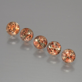 1.58克拉天然红柱石，圆形切割，VS