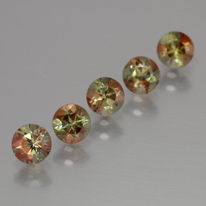 克拉天然红柱石，圆形切割，VVS-VS