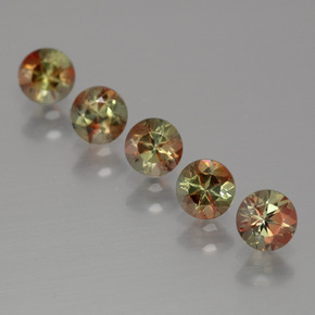 克拉天然红柱石，圆形切割，VVS-VS