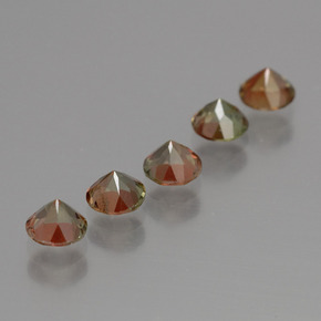 克拉天然红柱石，圆形切割，VVS-VS