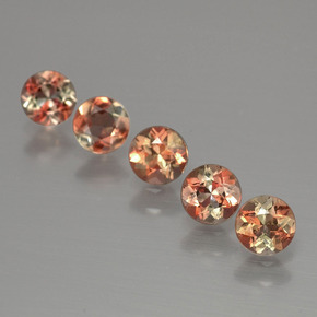 克拉天然红柱石，圆形切割，VS