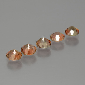 克拉天然红柱石，圆形切割，VS