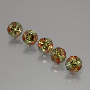 克拉天然红柱石，圆形切割，VS