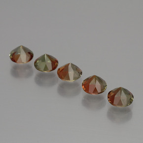 克拉天然红柱石，圆形切割，VS